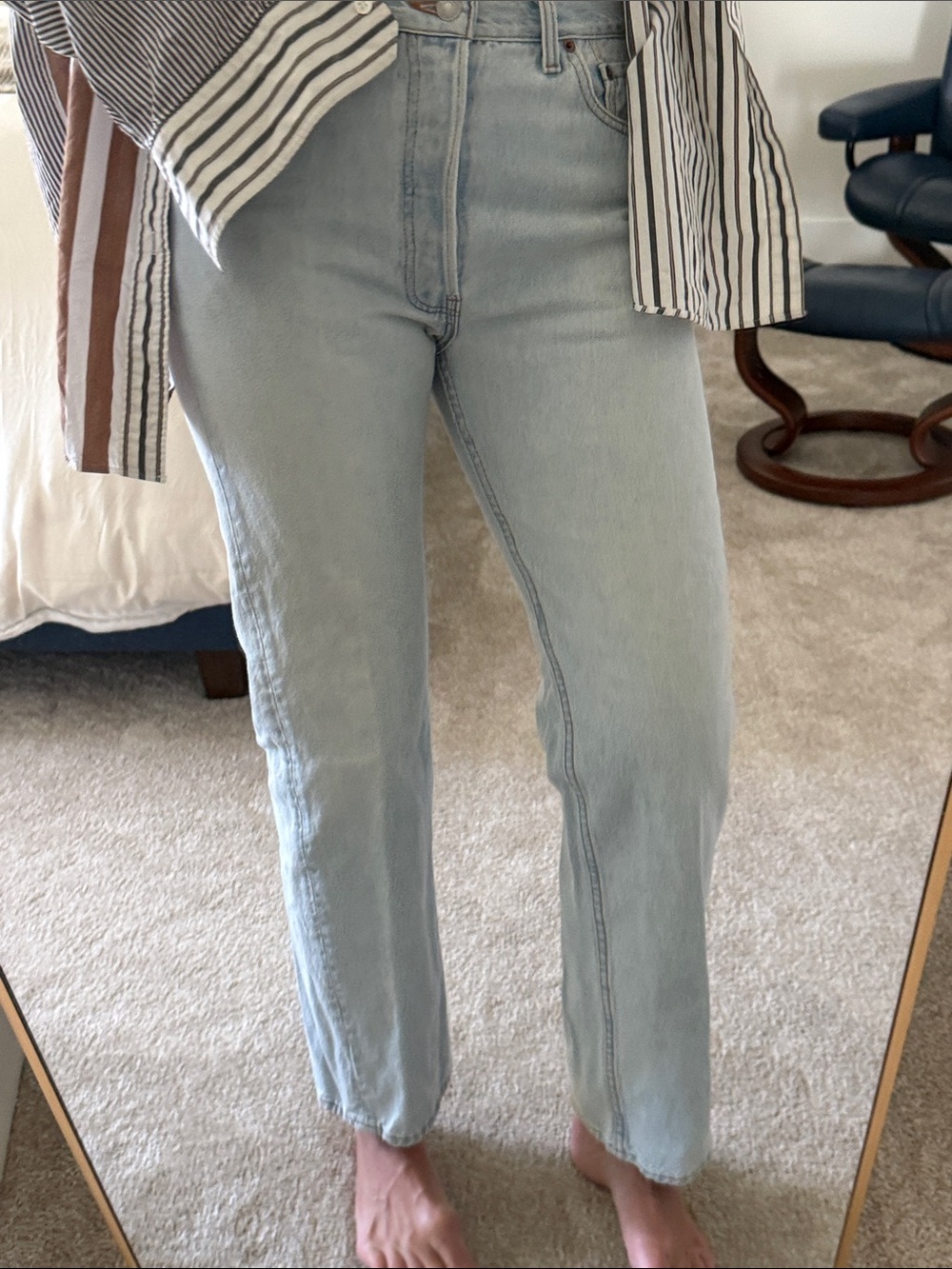 Levi’s vintage 80s made in USA 501 straight leg light wash denim jeans - Picture 2 of 13